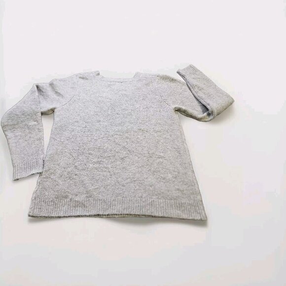 Cupcakes & Cashmere Sweater Women L Gray Christmas Cats LS Crewneck Cozy Holiday - Picture 2 of 13